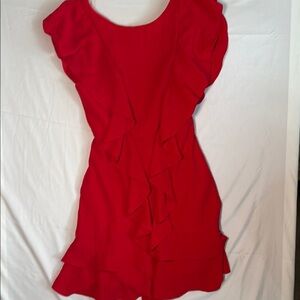 DO+BE Elegant Red Ruffled Backless SunDress